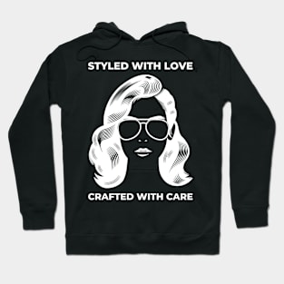 funny hairstylist hairdresser haircutter cosmetologist Hoodie